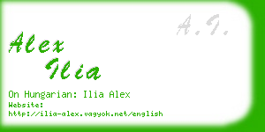 alex ilia business card